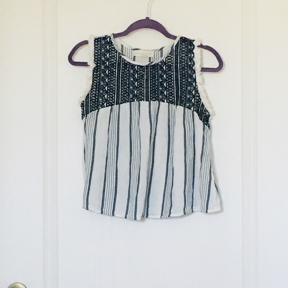 Love Stitch Boho Blue Tank Top